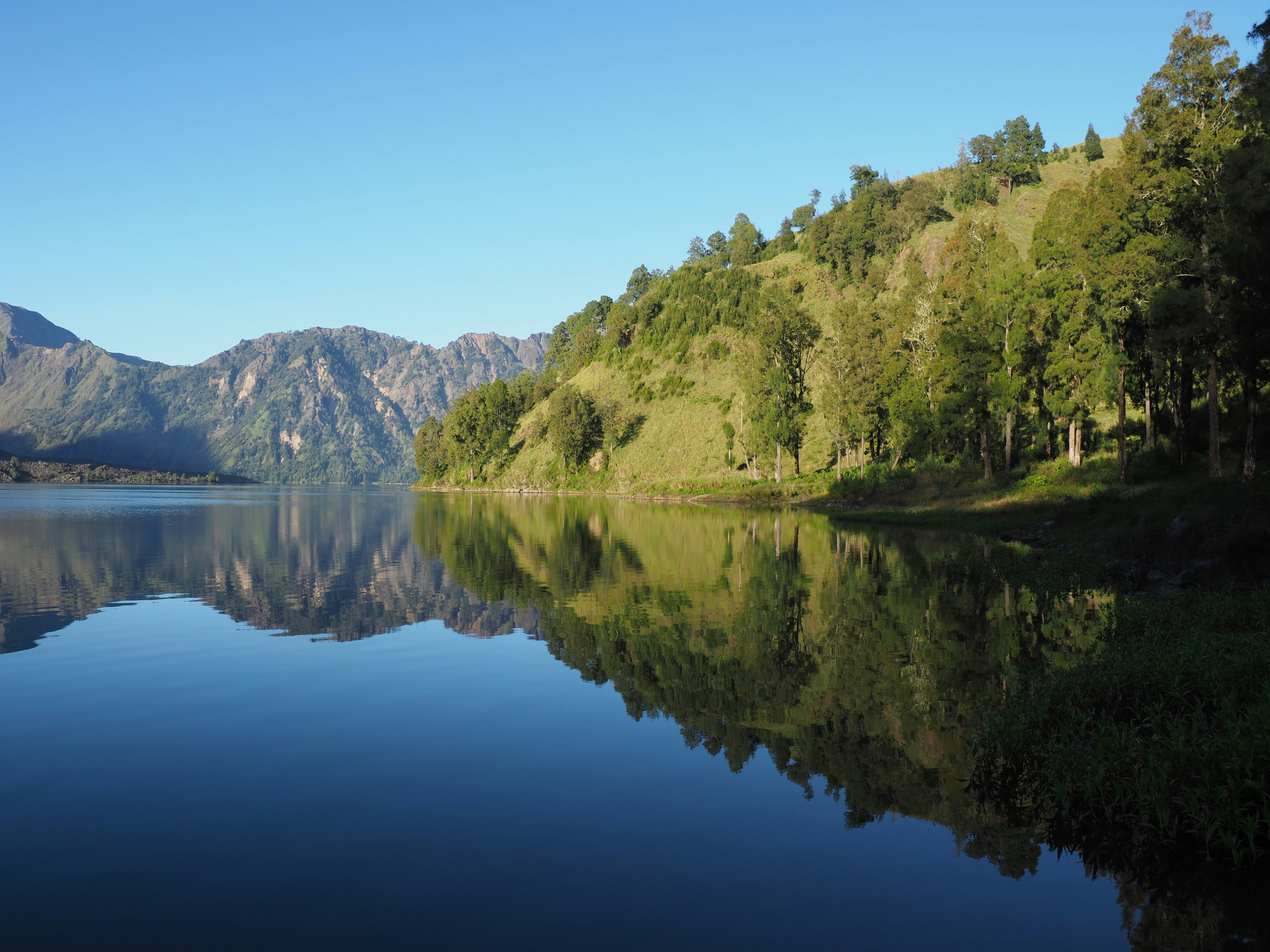 Beautiful mountain lake landscape